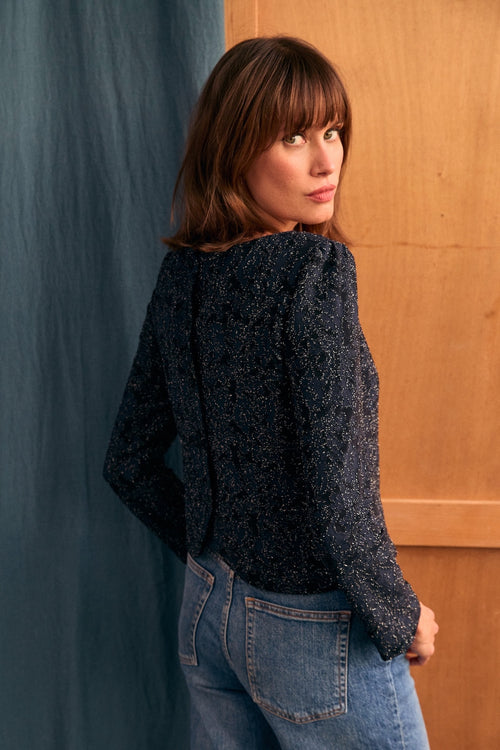 Top Gatsby maille pailletée