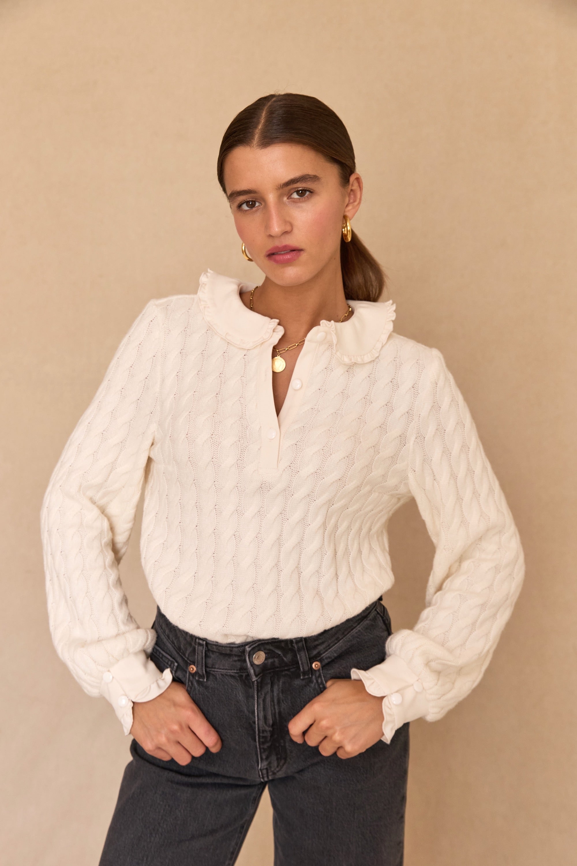 Pull Augustine écru