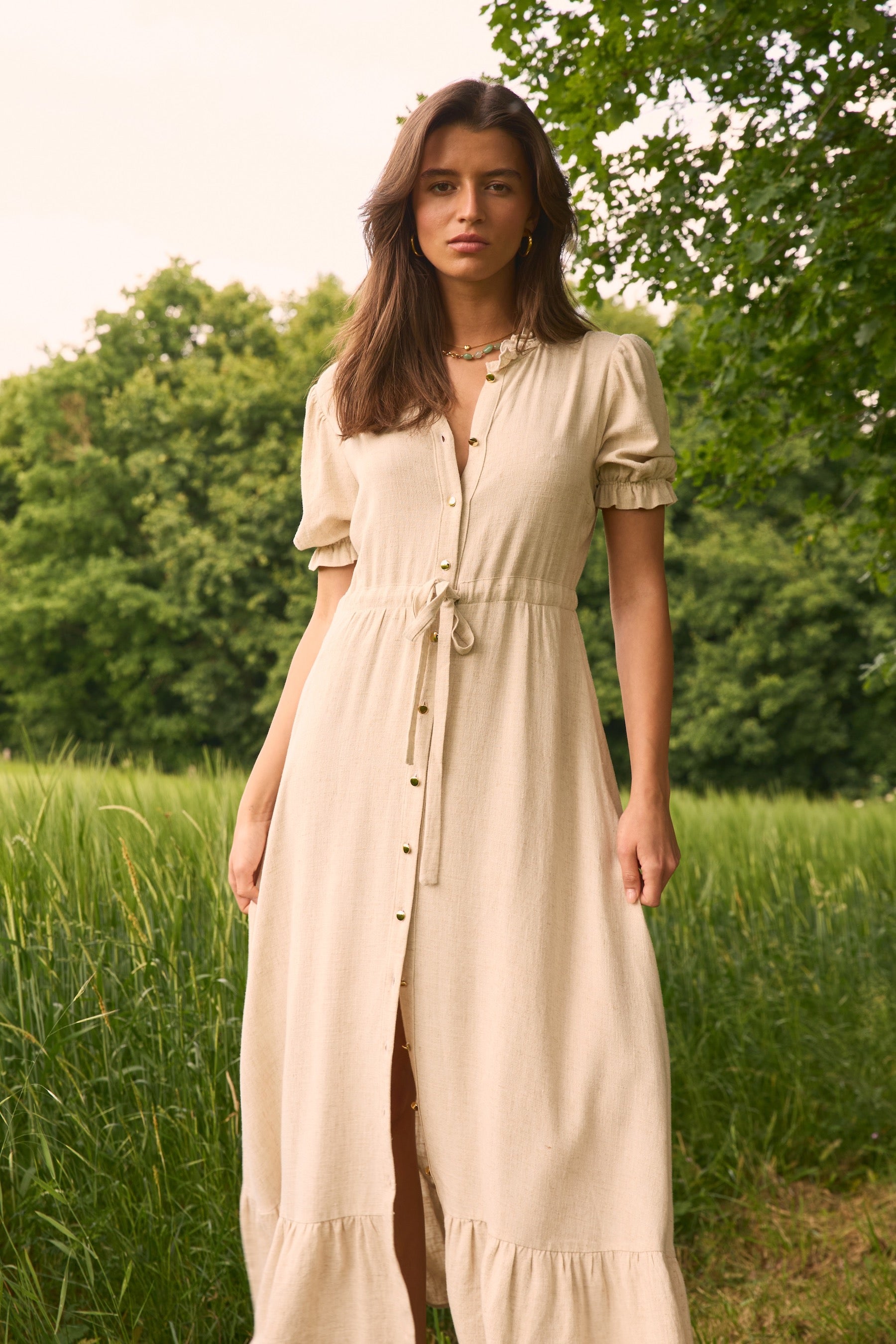 Robe Solstice lin sable
