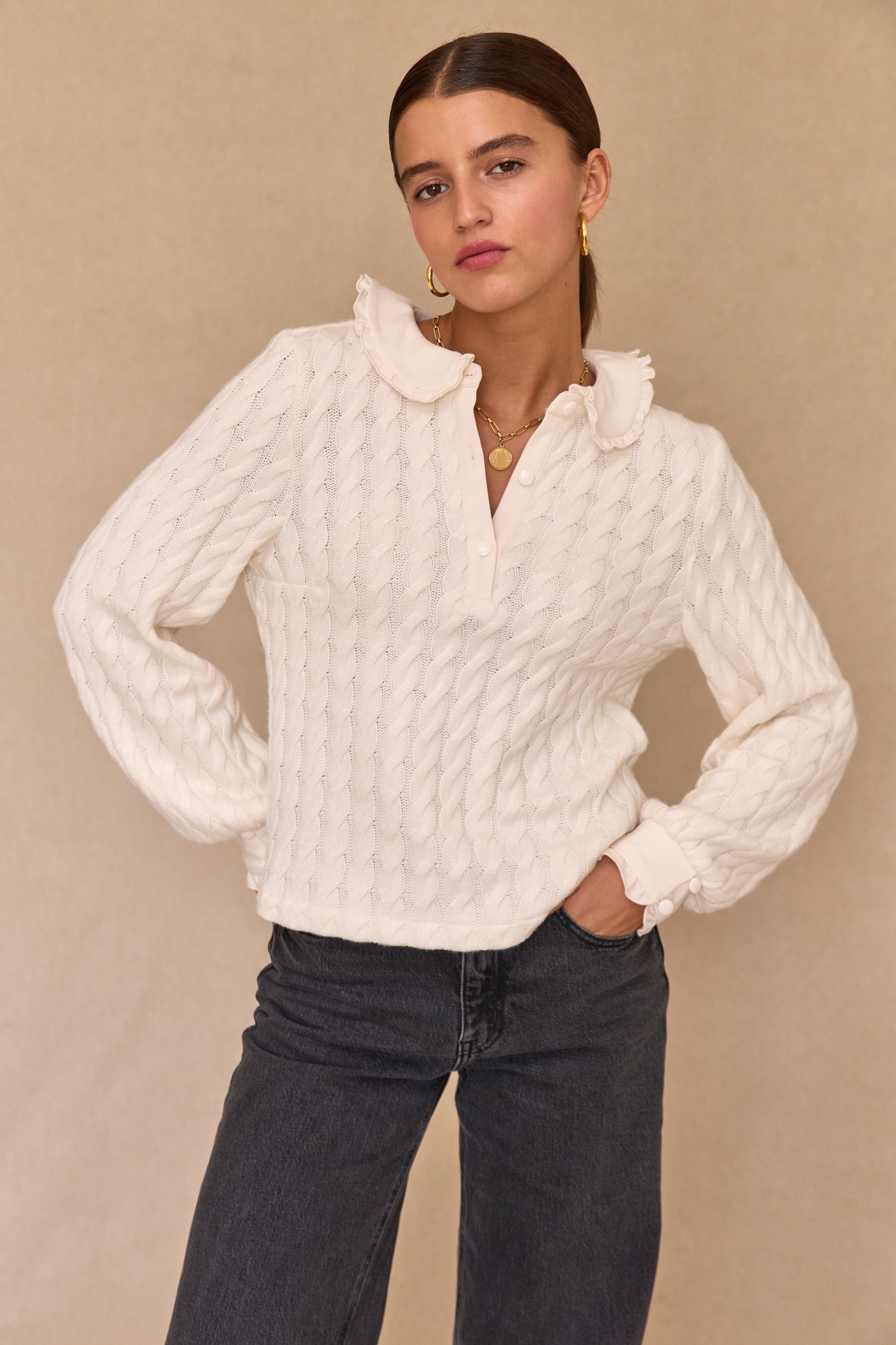 Pull Augustine écru