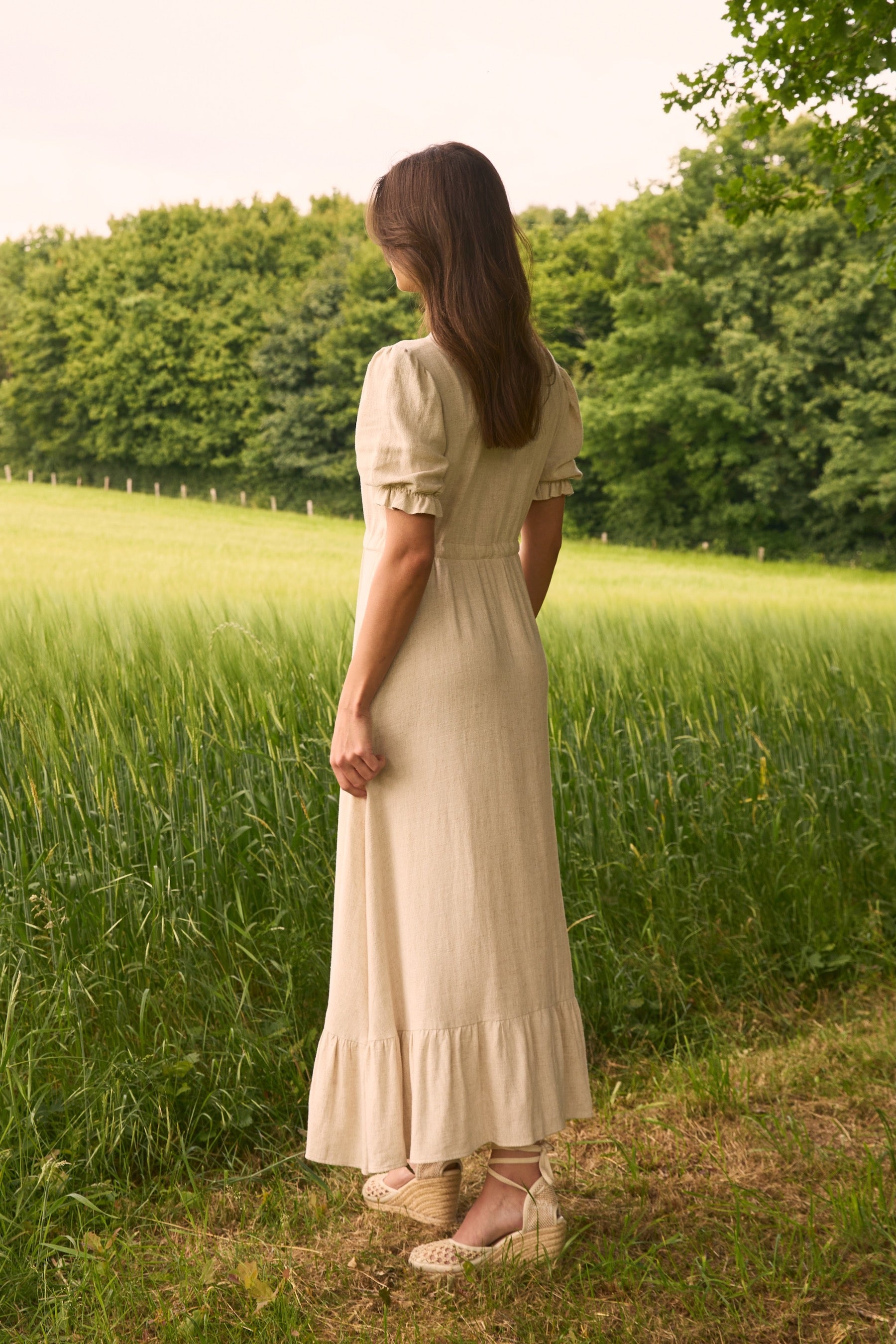 Robe Solstice lin sable