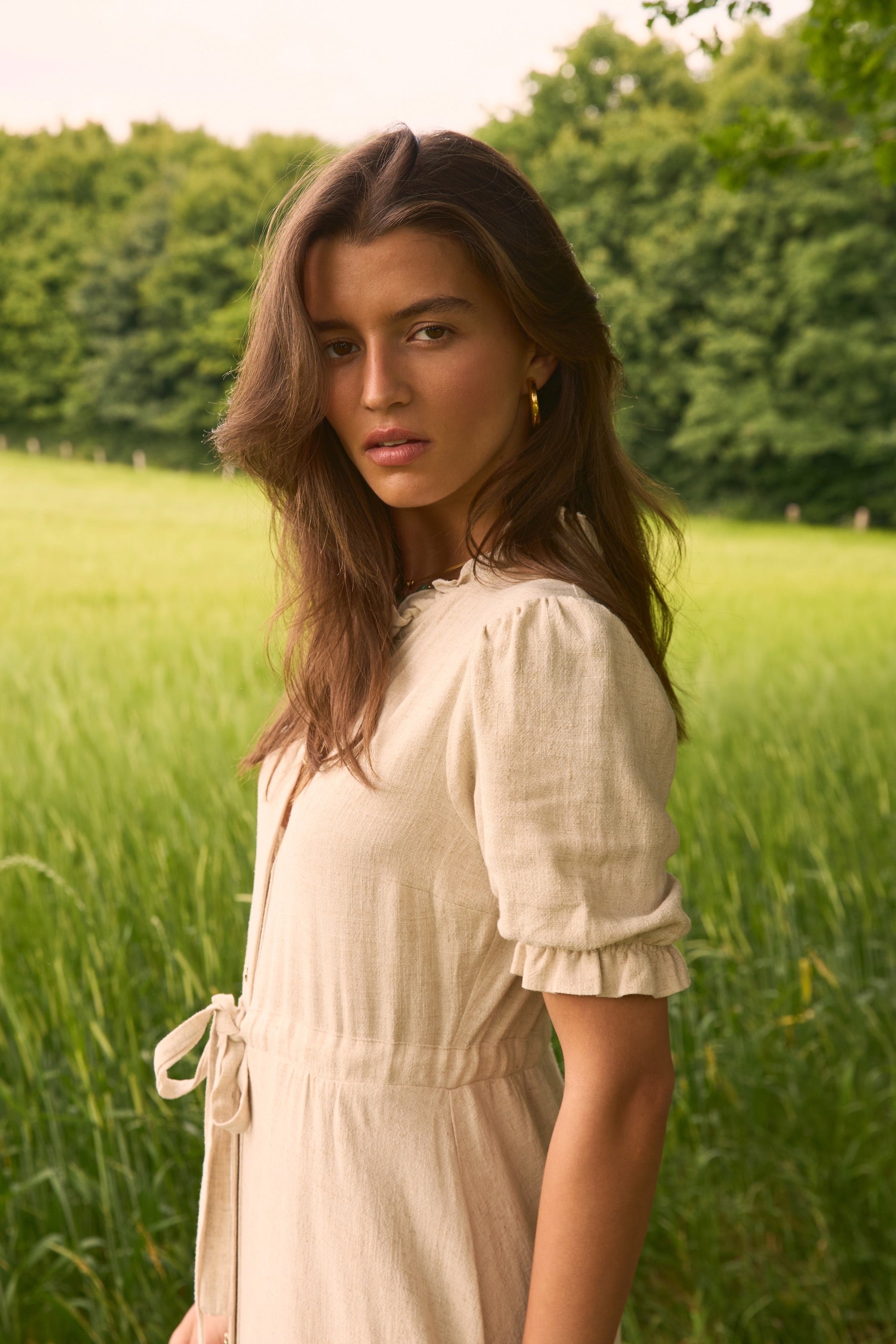 Robe Solstice lin sable