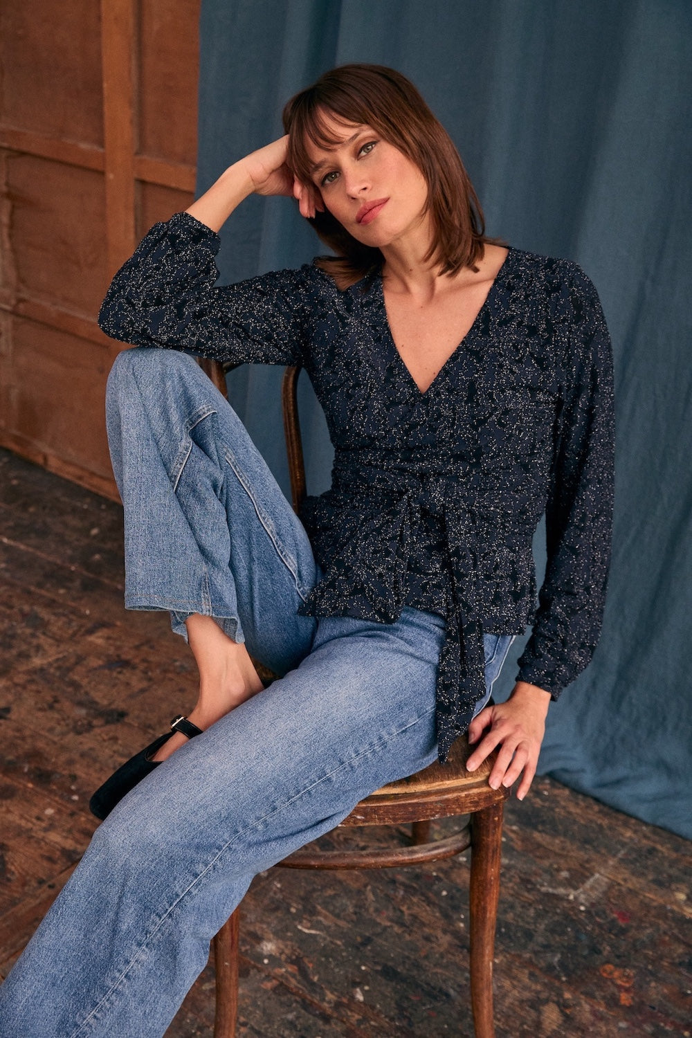 Blouse Diane maille pailletée