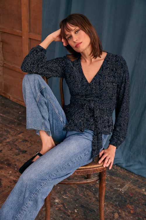 Blouse Diane maille pailletée