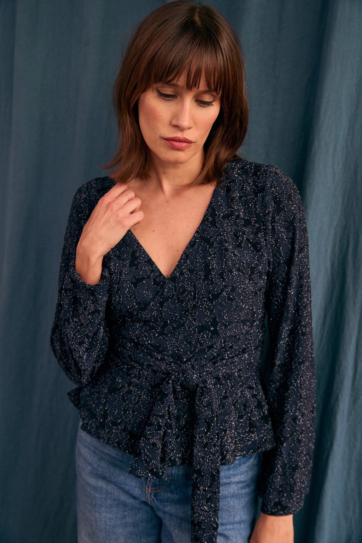 Blouse Diane maille pailletée