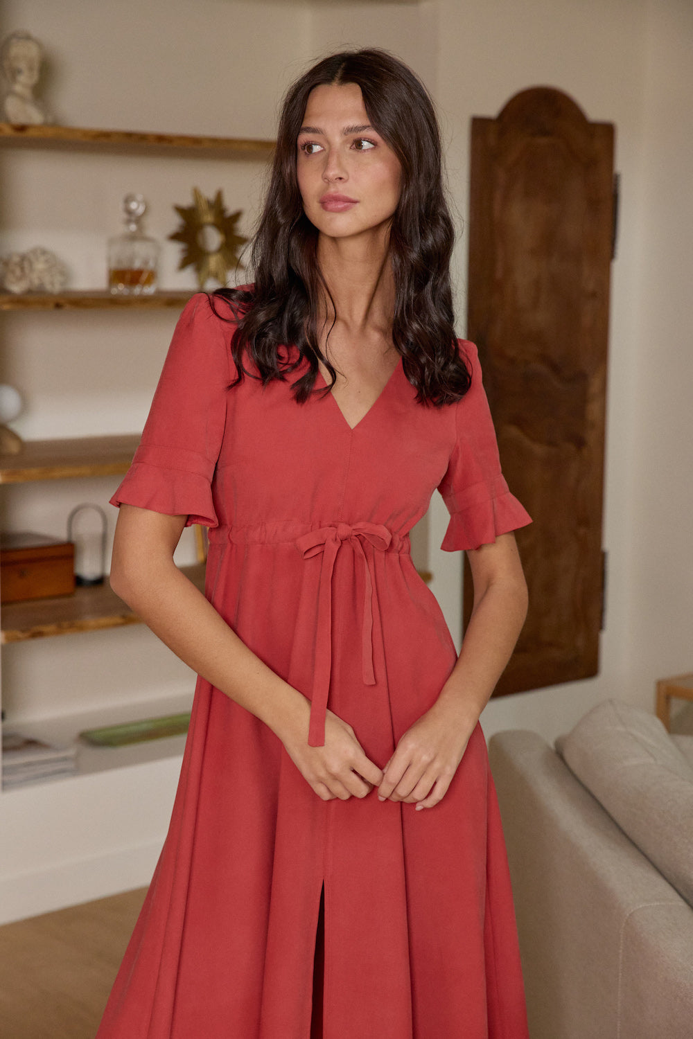 Ashley terracotta dress