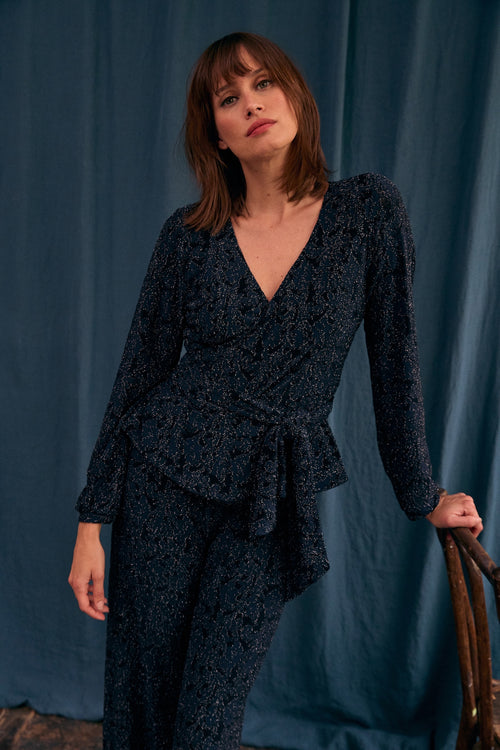 Blouse Diane maille pailletée