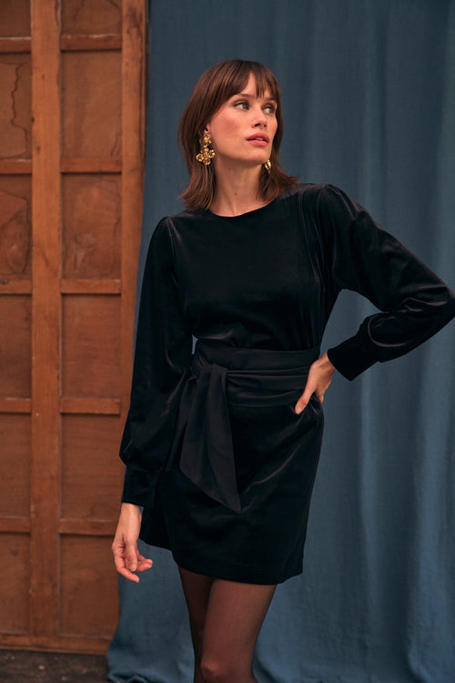 Robe Louison velours noir
