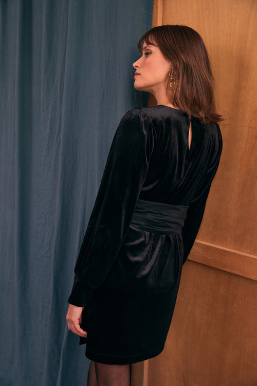 Robe Louison velours noir