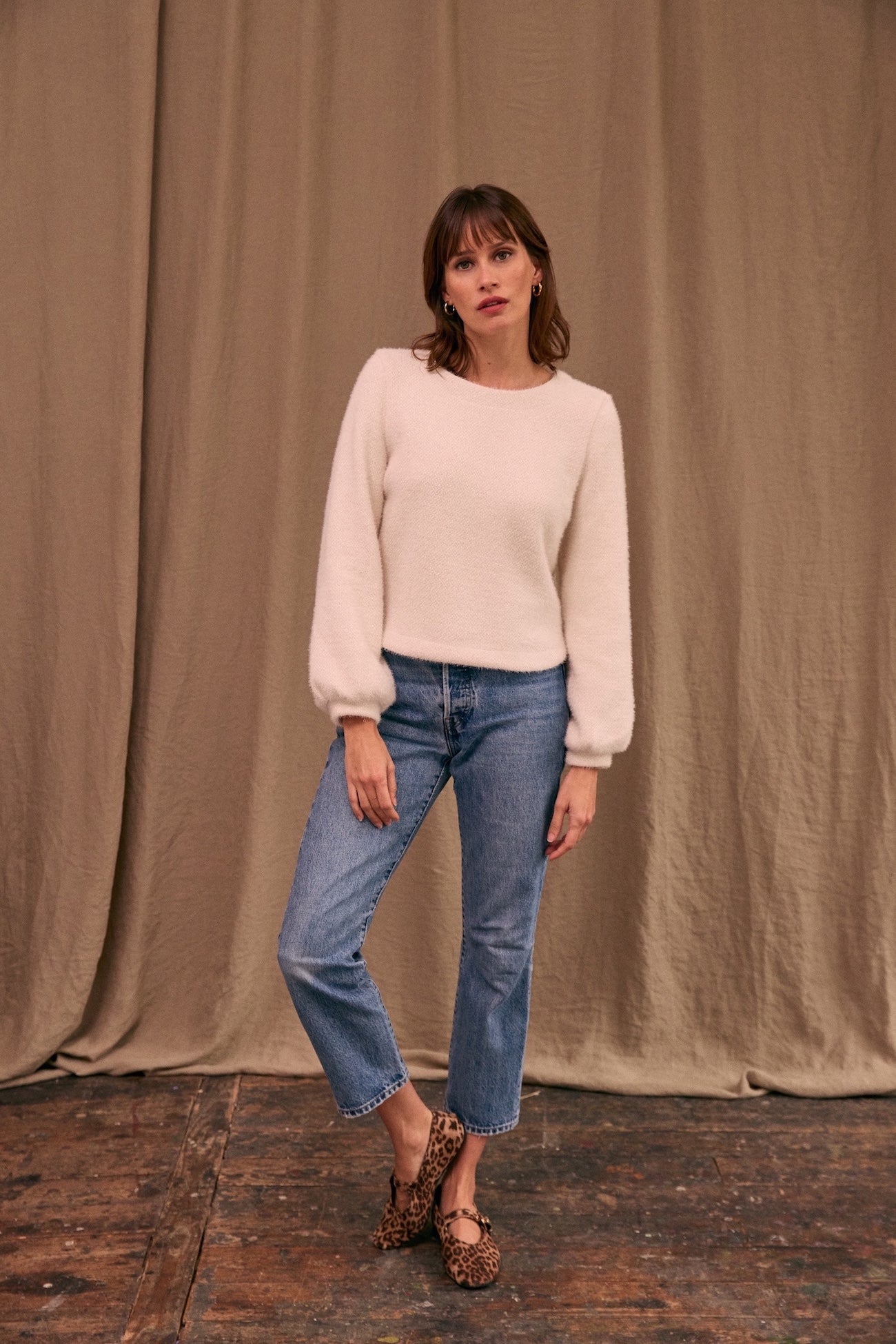 Top Uzès maille écru