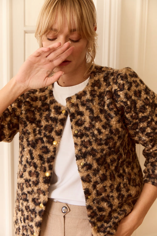 Minuit leopard vest