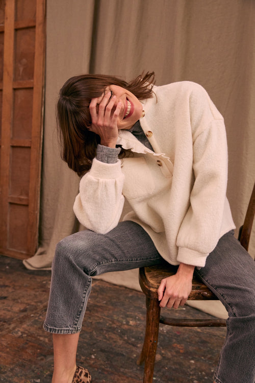 Vareuse Jordane laine écrue