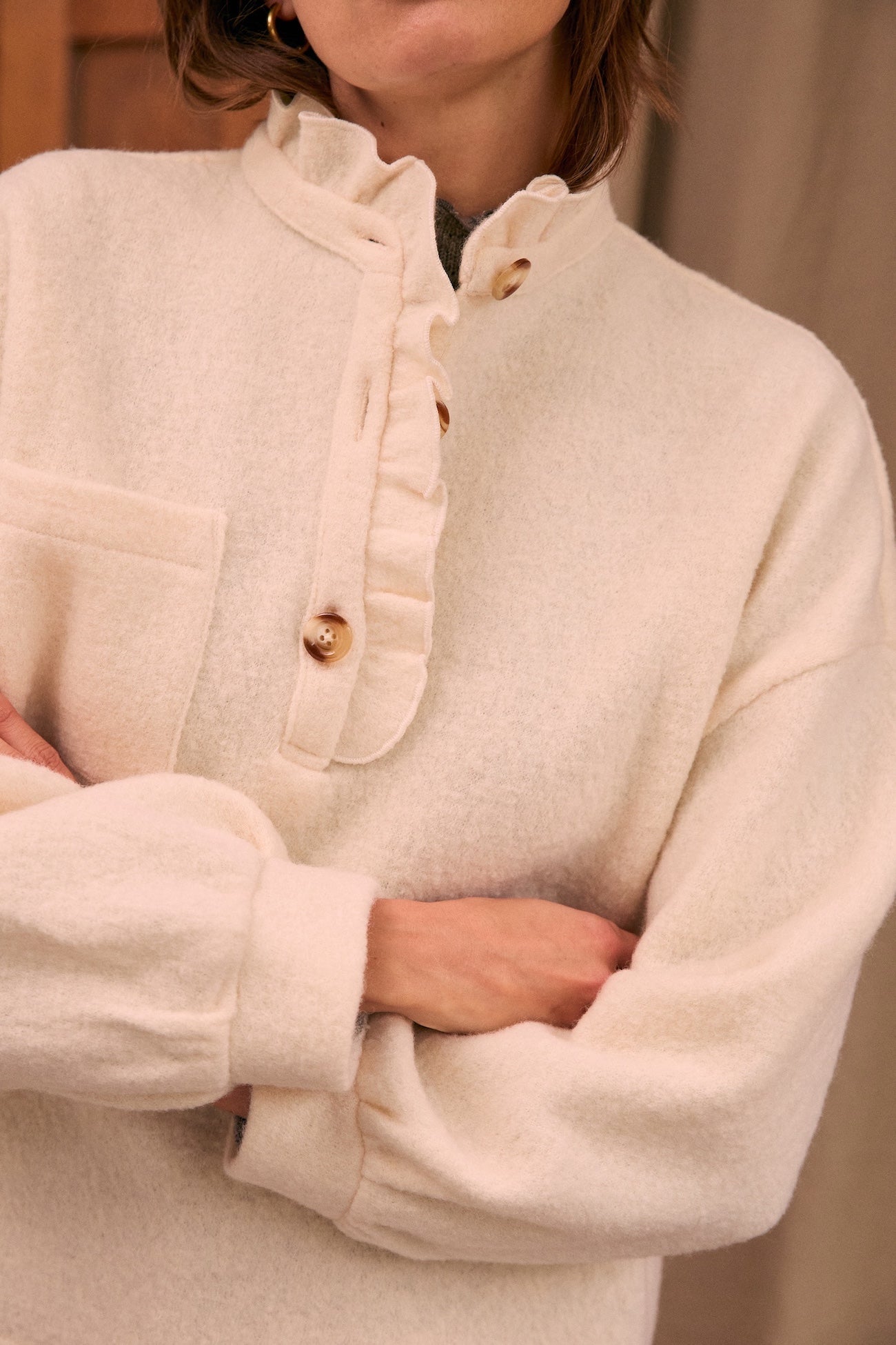 Vareuse Jordane laine écrue