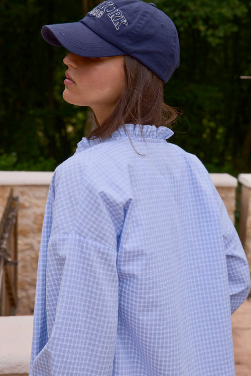 Blouse Ella carreaux ciel
