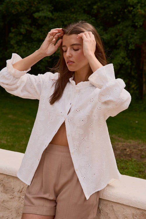 Short Figaro lin camel
