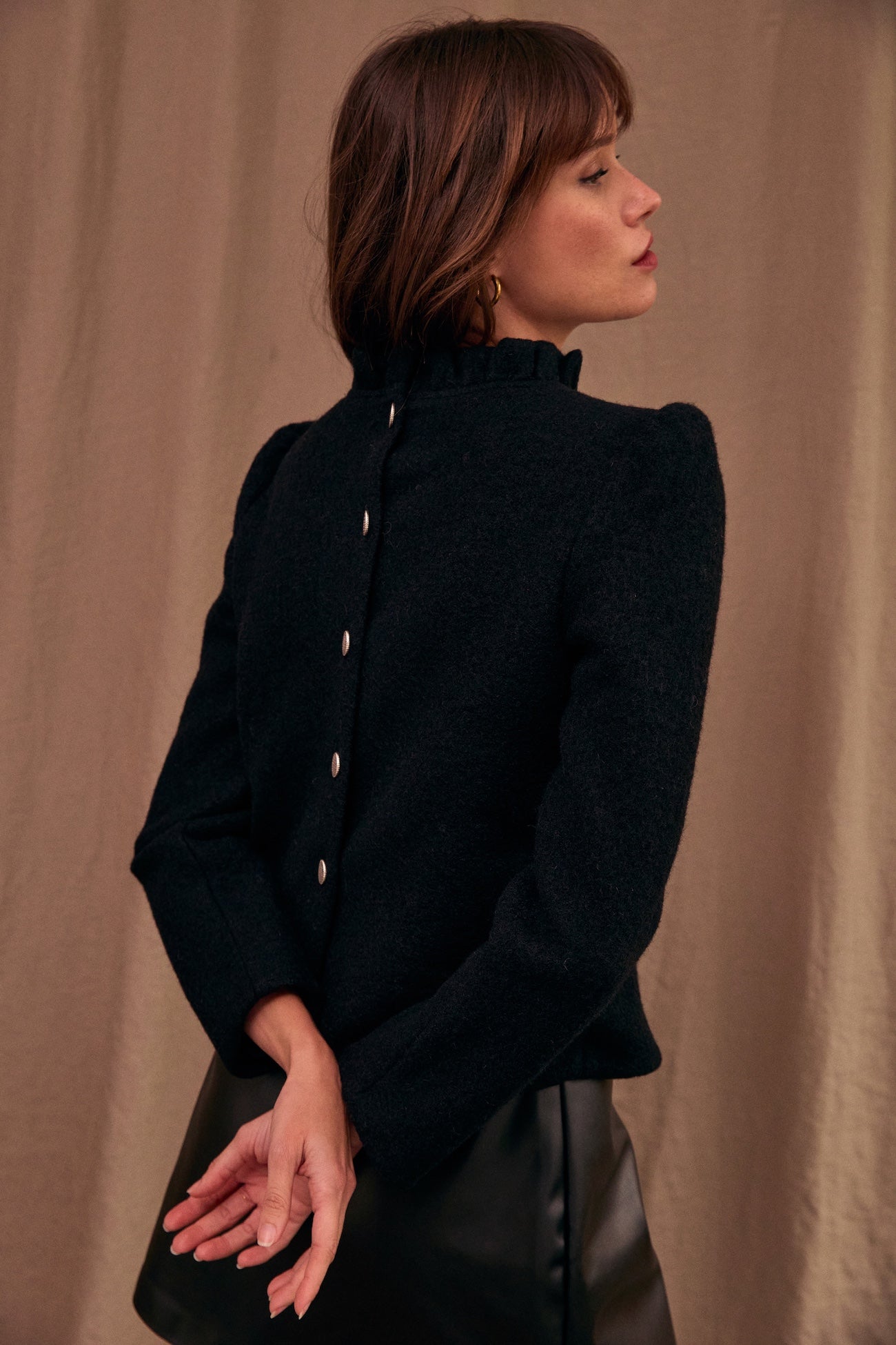 Top Odyssée laine noire