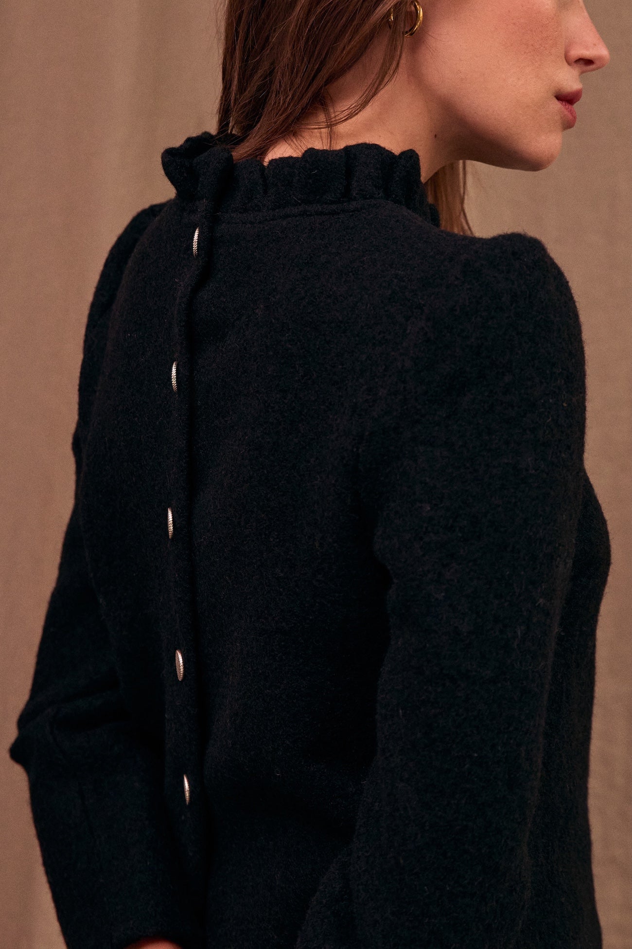 Top Odyssée laine noire