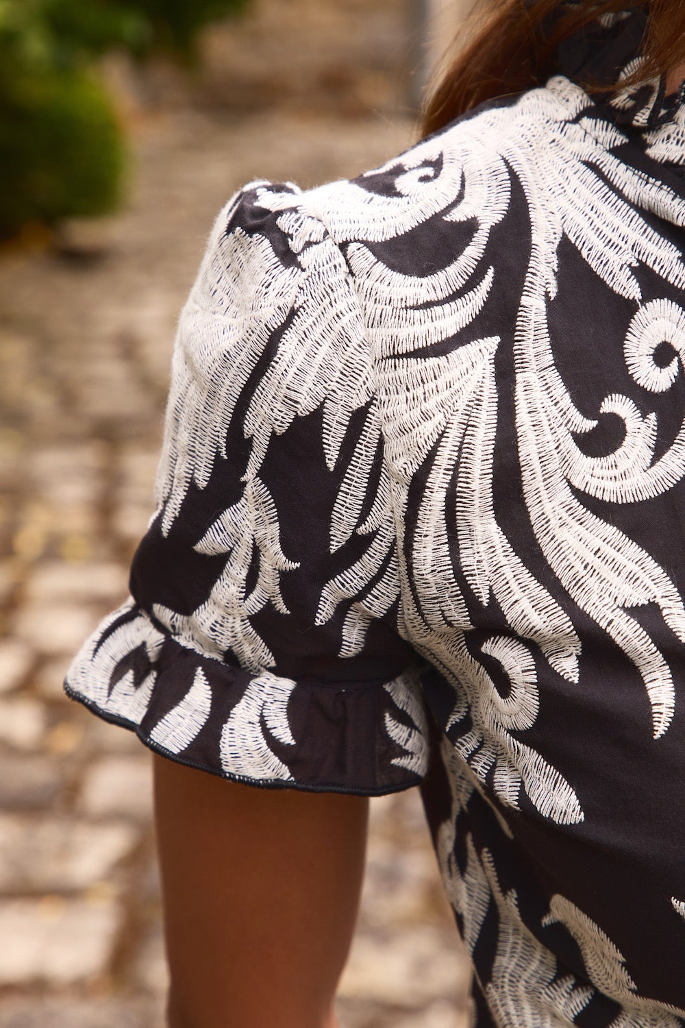 Black embroidered Pastis blouse