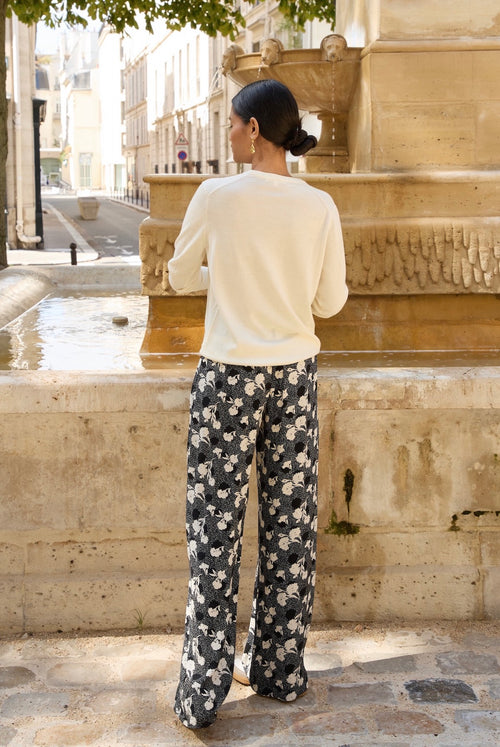 Pantalon Figari noir et blanc