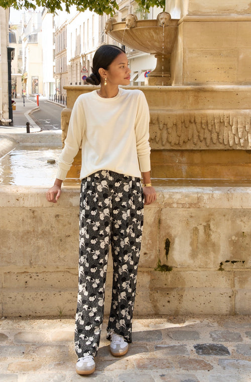 Pantalon Figari noir et blanc