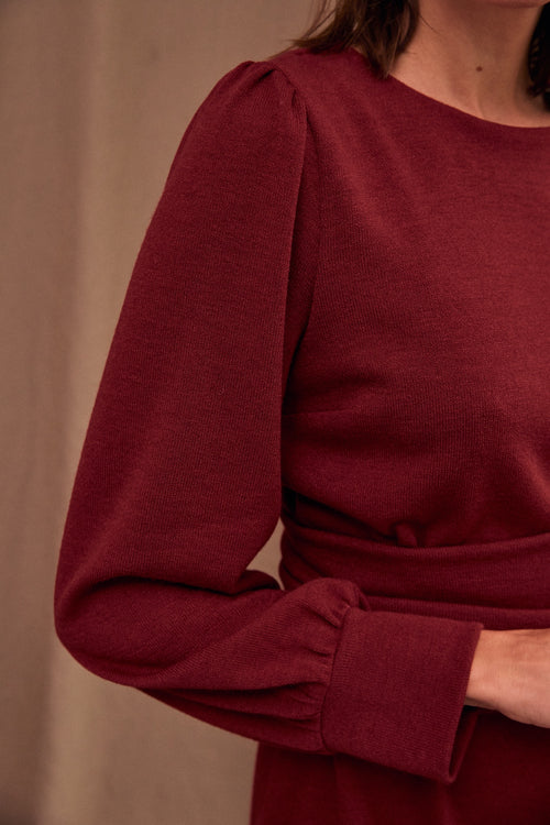 Robe Louison maille brique