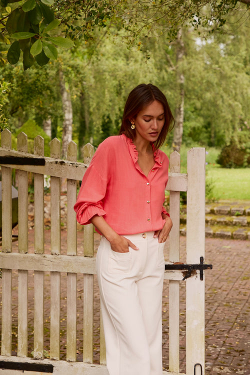 Bella coral blouse