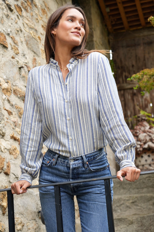 Blue striped Iliana blouse