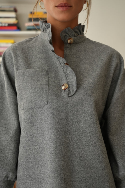 Chemise Jordane flanelle grise