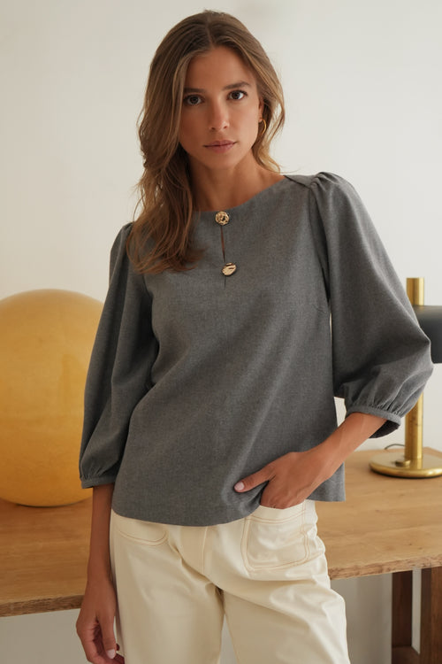Top Pacôme flanelle