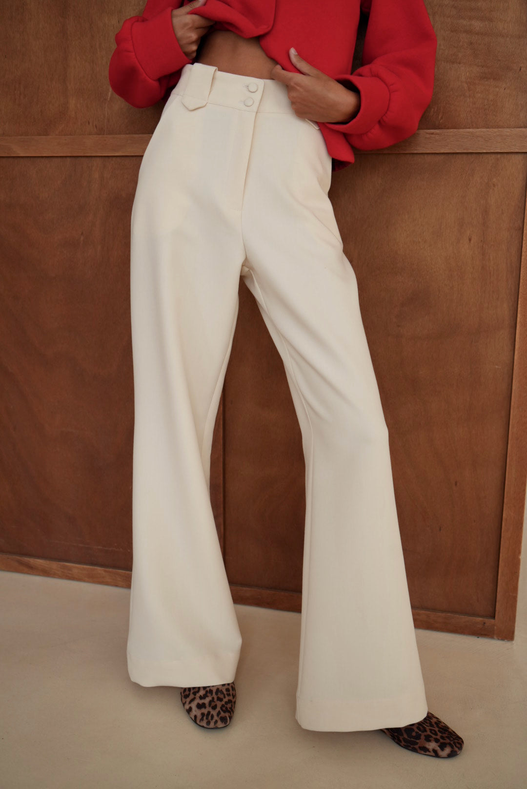 Pantalon Gaby beige poudré