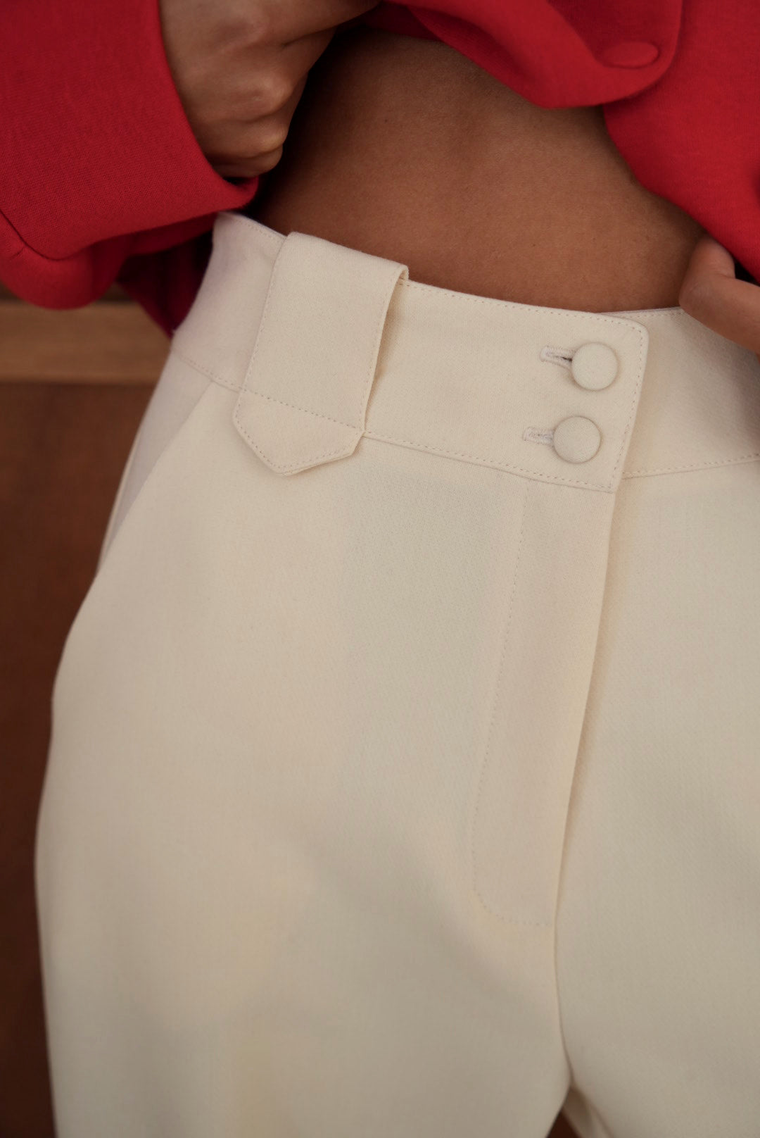 Pantalon Gaby beige poudré
