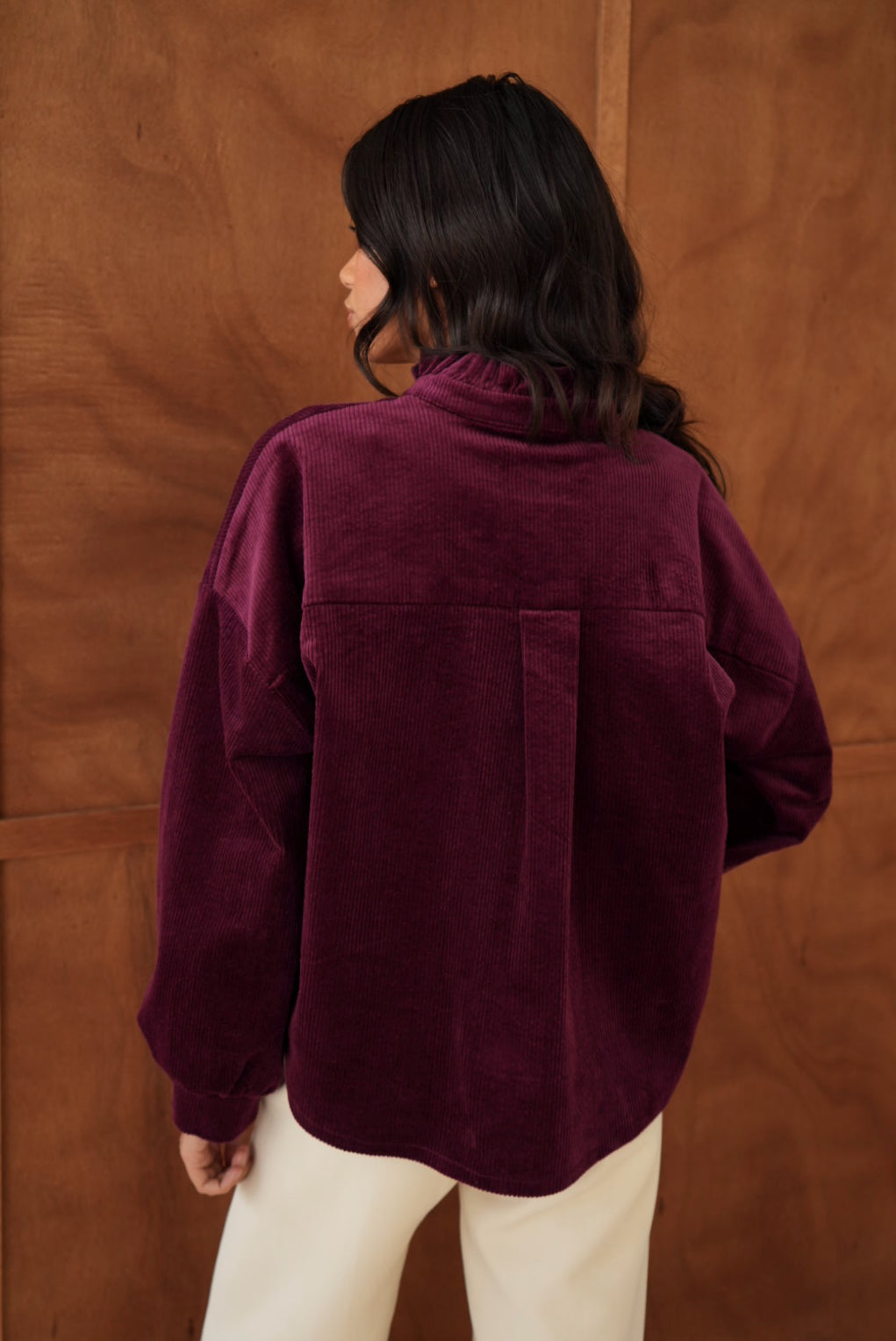 Chemise Jordane velours prune