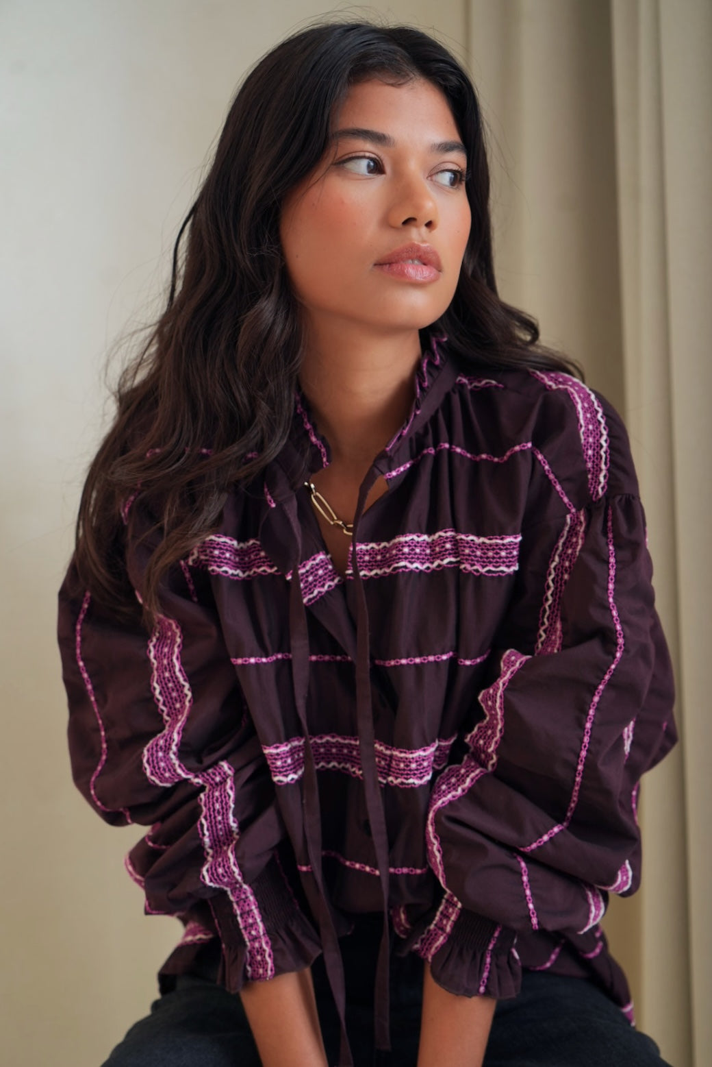 Chemise Alice prune
