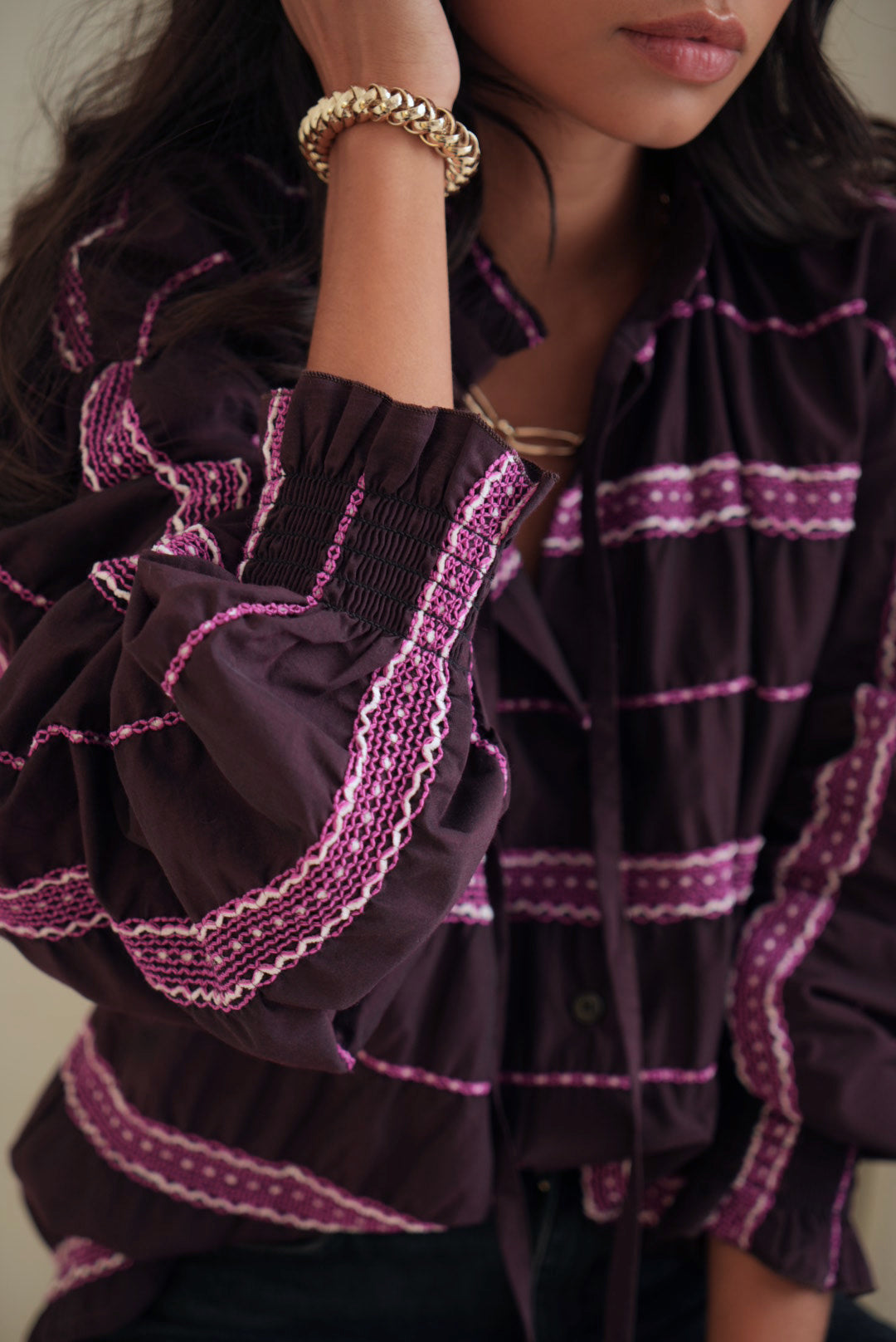 Chemise Alice prune