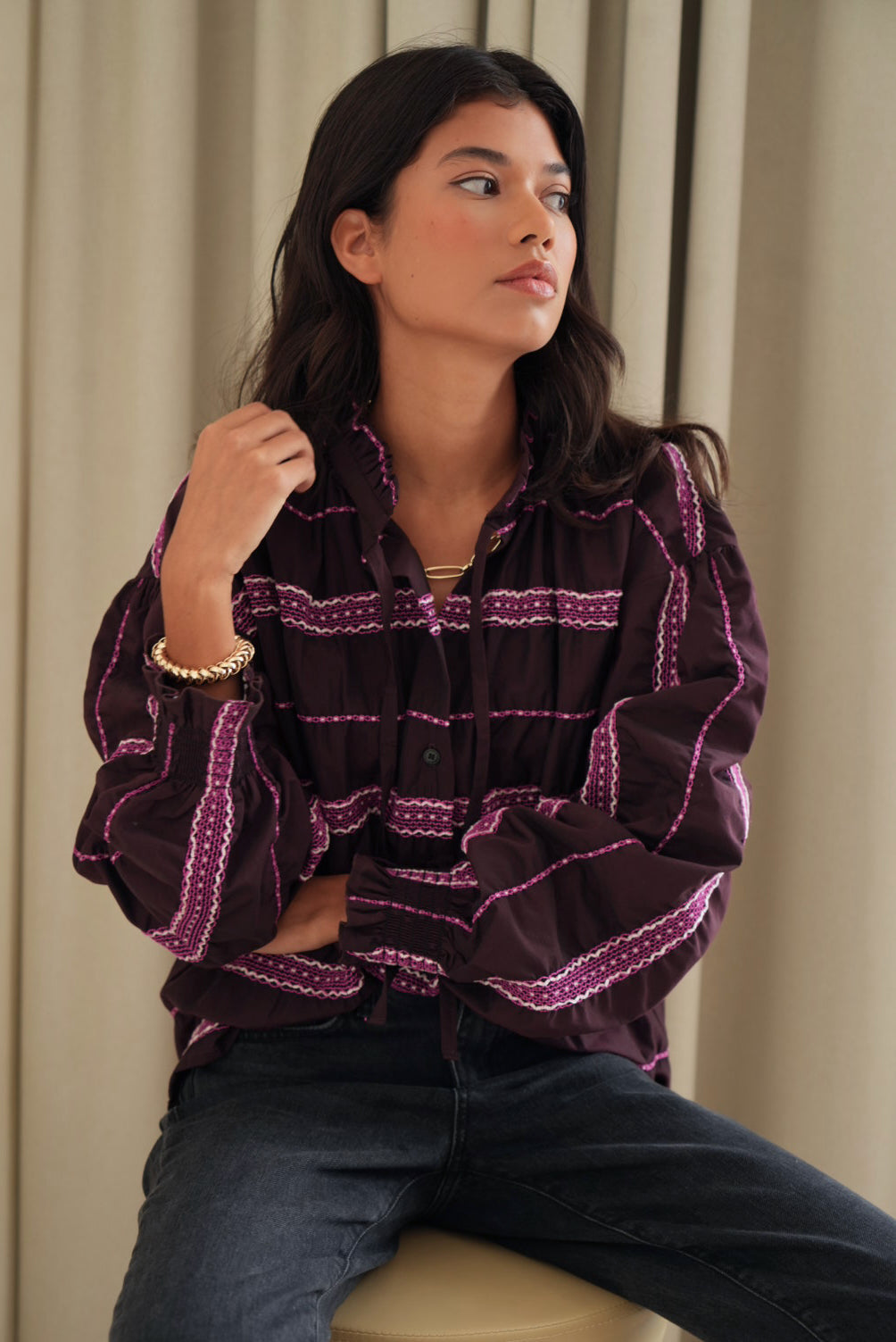 Chemise Alice prune