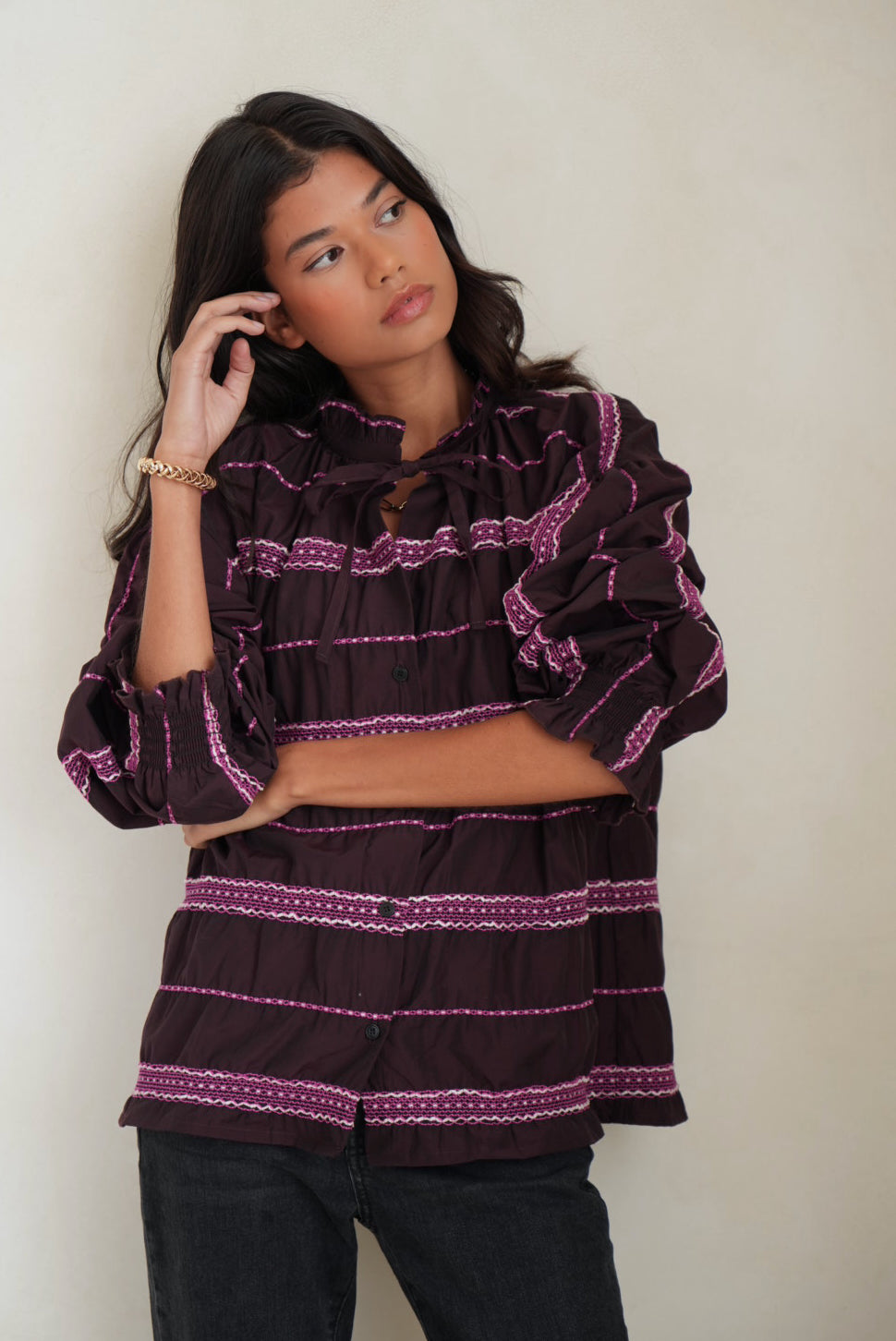Chemise Alice prune