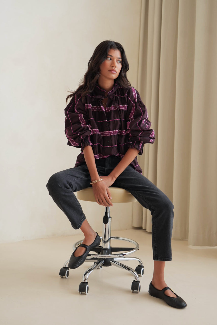 Chemise Alice prune