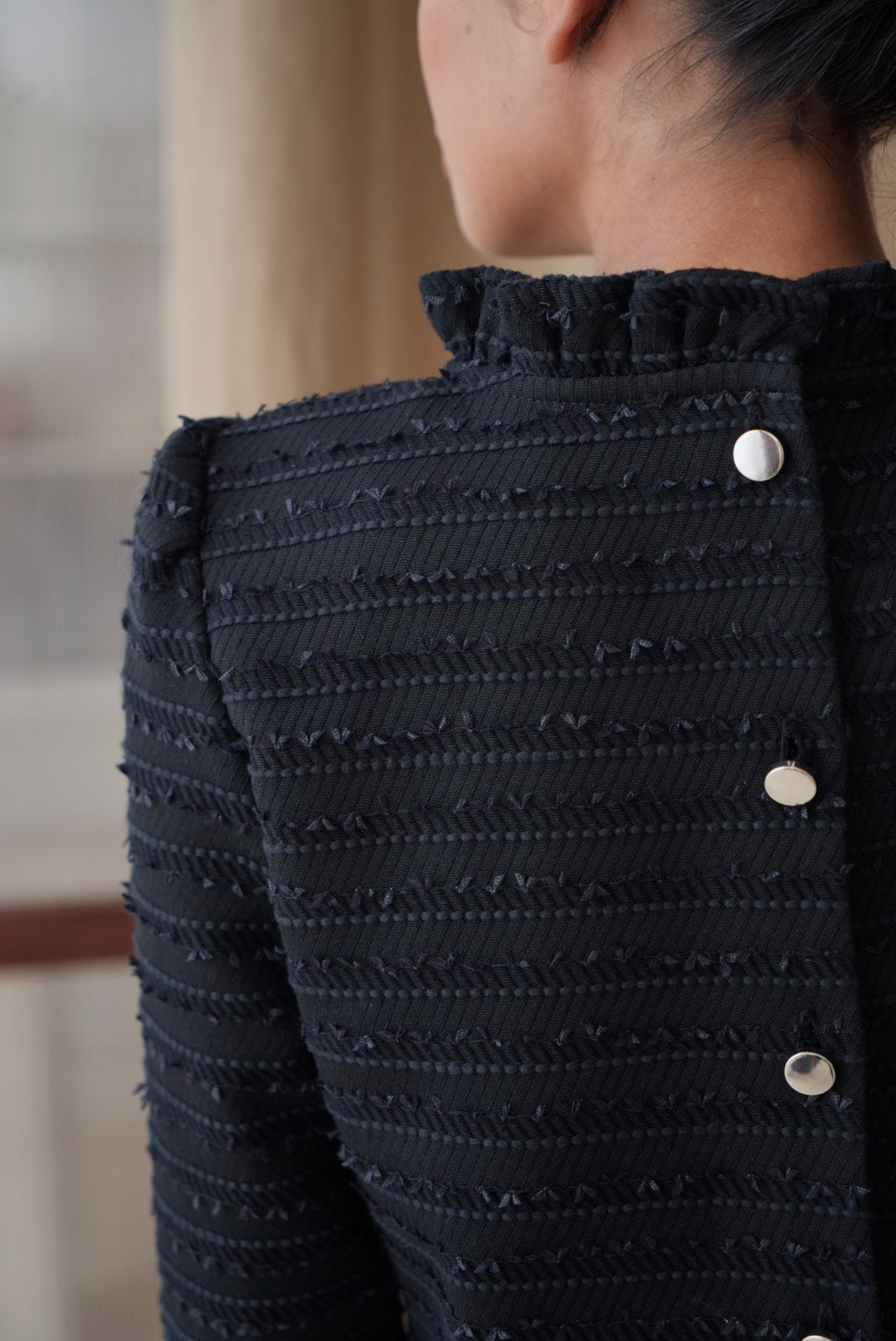 Top Odyssée tweed noir