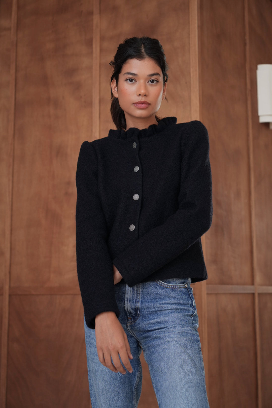 Top Calypso laine noir