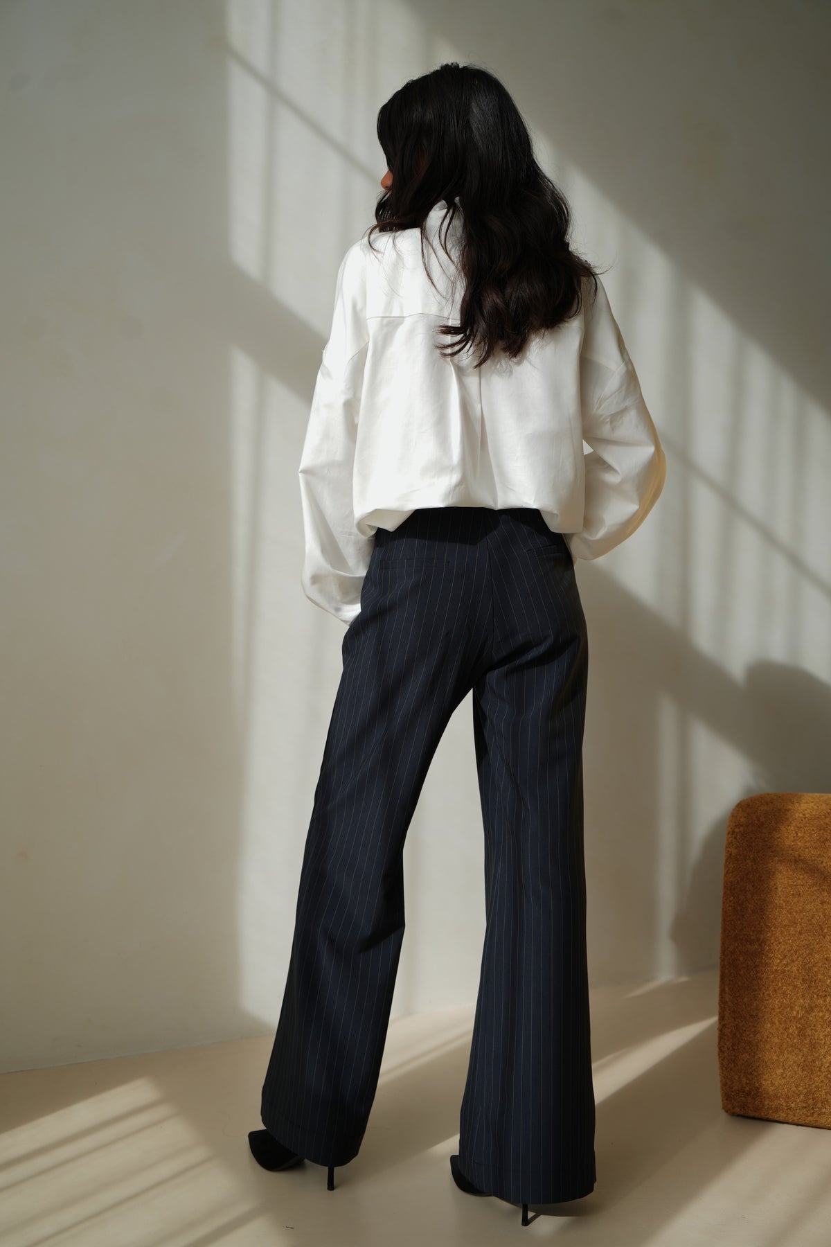 Pantalon Gaby rayures marine