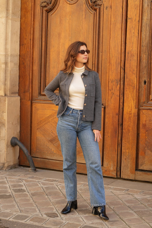 Gilet Alia laine grise