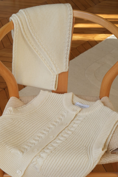 Gilet St Placide écru