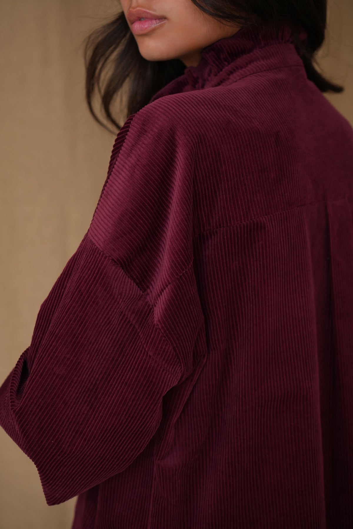 Chemise Jordane velours prune