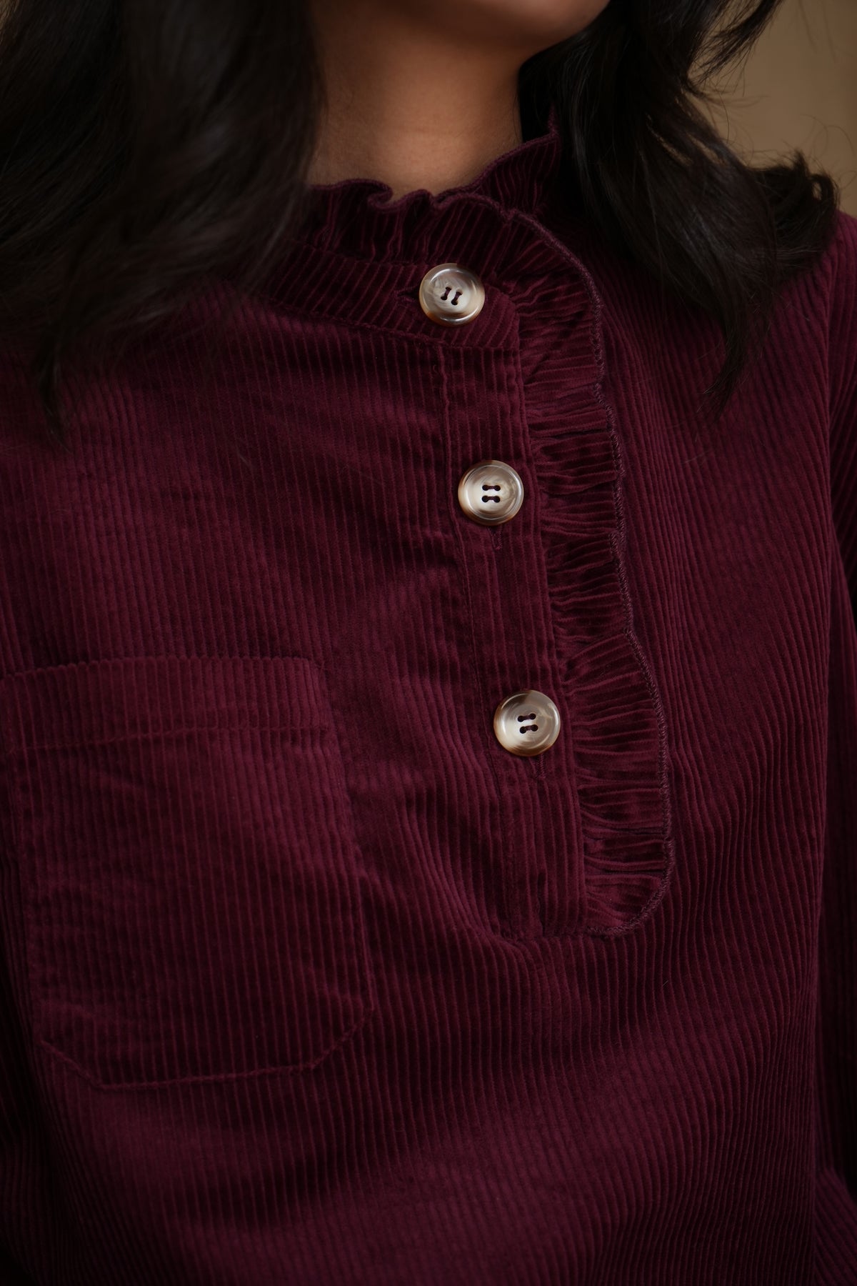 Chemise Jordane velours prune