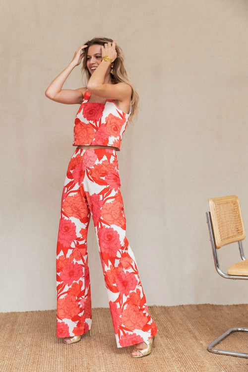Pantalon Charlotte hibiscus