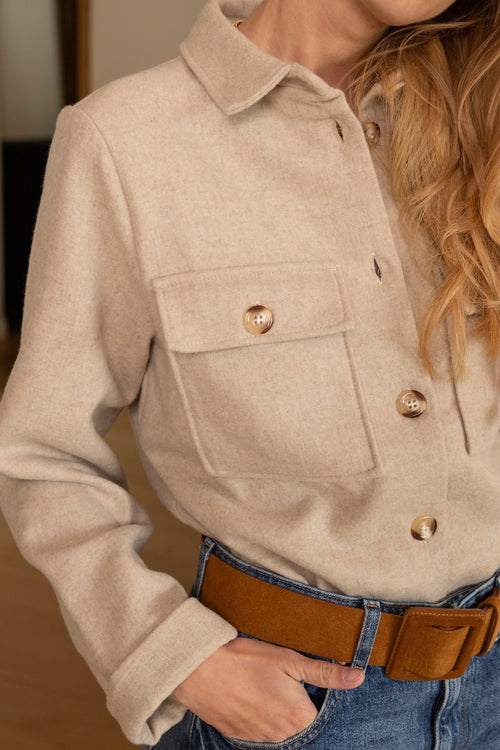 Veste Andréa flanelle beige