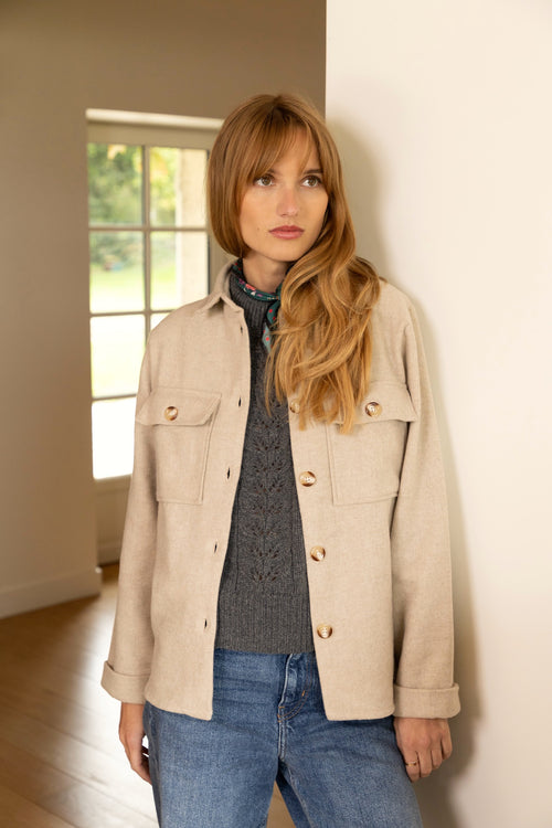 Veste Andréa flanelle beige