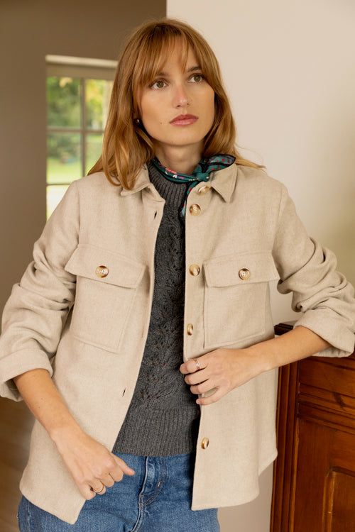 Veste Andréa flanelle beige