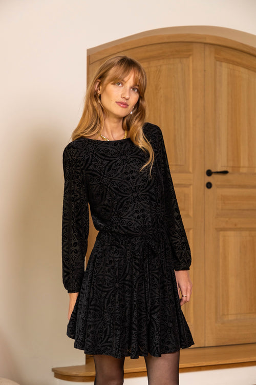 Robe Sabine velours noir