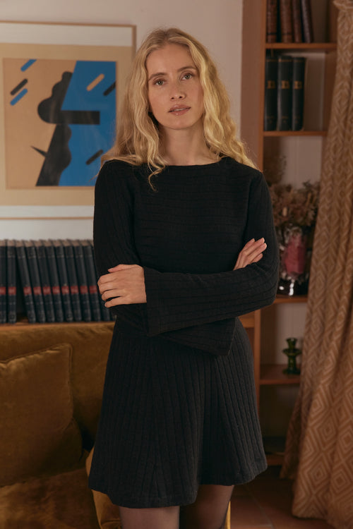 Robe Elisa maille noire (dispo le 17.10)